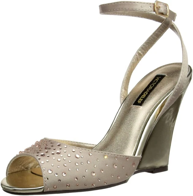 Victoria Delef 14v0701 sandali con zeppa donna oro
