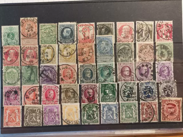 BELGIEN ab ca. 1900, Lot mit 114 gestempelten Marken - ansehen -