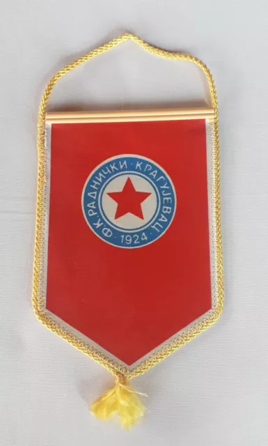 SERBIA FOOTBALL CLUB FK RADNICKI NIS VINTAGE PENNANT , FLAG - SOCCER -  RADNIČKI