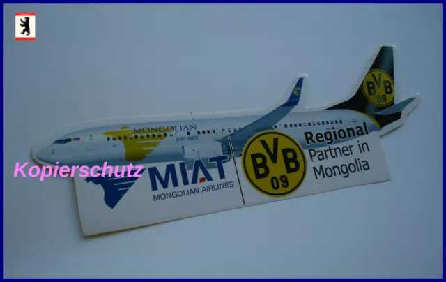 ✈ Sticker Aufkleber MIAT Mongolian Airlines Boeing 737-800 BVB Regional Partner