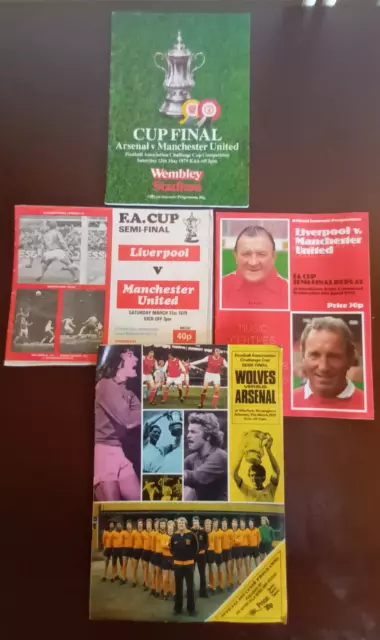 FA cup Final and semi-final 20 programme bundle from 70's 80's 90's