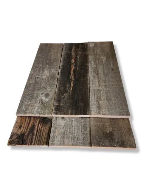 24" x 5.5" Reclaimed Wood Boards. 6 Pack. Rustic Barnwood Boards. 2