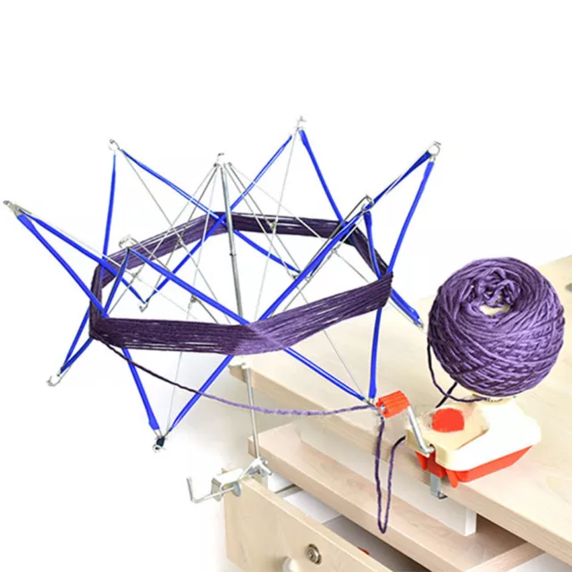 Operated Holder Knitting Umbrella Swift String Wool Craft Yarn Thread Winder NEW