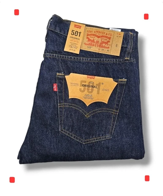 MENS LEVI STRAUSS & Co 501 Jeans Size W34 L30 Straight Indigo