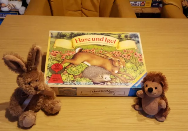 Brettspiel: Hase und Igel. Ein schönes, fesselndes Familienspiel aus 1978.