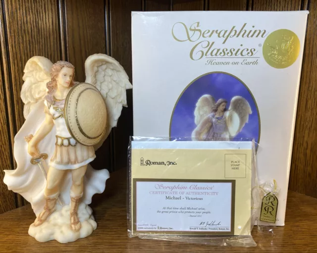 VTG Seraphim Classics Michael Victorious Angel Roman 78191 Figurine Art Gift (E)