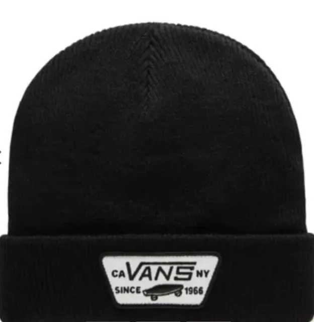 Vans Milford Beanie Hat Brand New With Tags Black Unisex