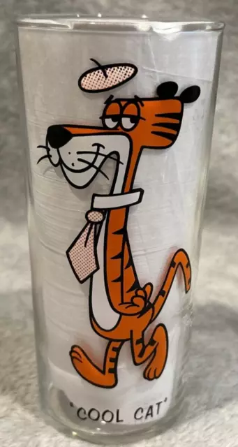 Vintage 1973 Pepsi Collector Series Glass - Cool Cat