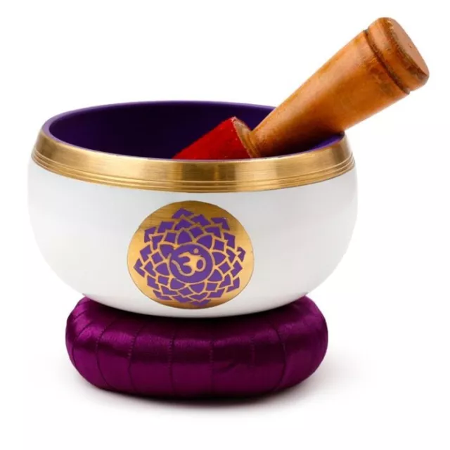 Purple Chakra Singing Bowl - Tibetan Buddhist Buddhism Meditation Yoga Reiki