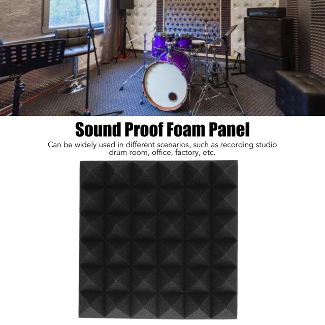 10Pcs Pyramid Acoustic Foam Effectively Noise Reduction Polyurethane Sound A MLD