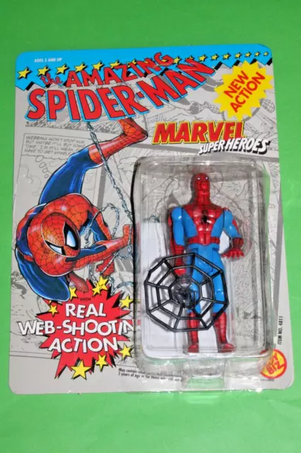 1991 Marvel Superheroes Series Amazing Spider-Man Action Figure Toy Biz Web