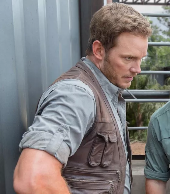 Jurassic World Chris Pratt Owen Grady Leather Vest