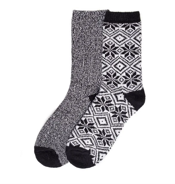 CUDDL DUDS Womens (2 Pack) PLUSHFILL Crew SOCKS (Shoe Szs 4-10) Many Colors NIP