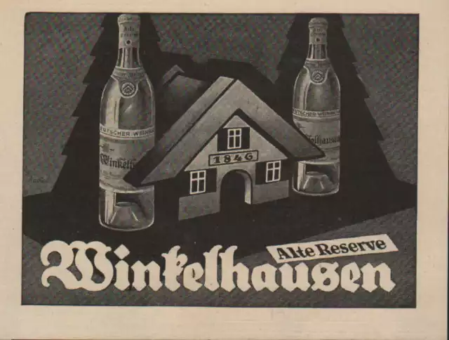 Pr. STARGARD, Werbung 1924, Winkelhausen Deutscher Weinbrand Alte Reserve