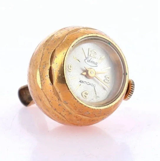 Montre De Collier Vintage Mécanique Kiple Avec Grande Chaîne En Plaque Or - Occasion, état Correct