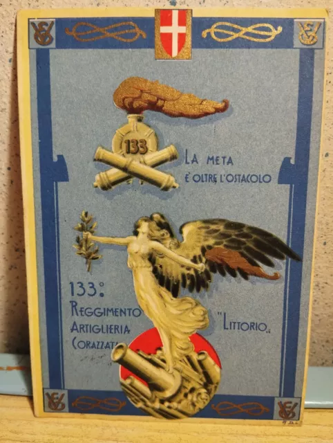 Cartolina 133° Reggimento Artiglieria Corrazzata "Littorio"