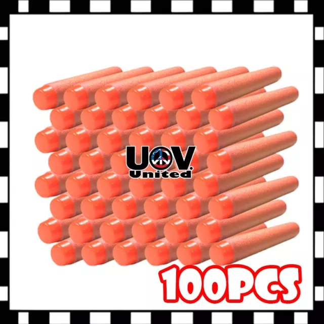 Orange 100PCS Refill Bullet Foam Ammo Darts for strike warrior blaster toy Gun U