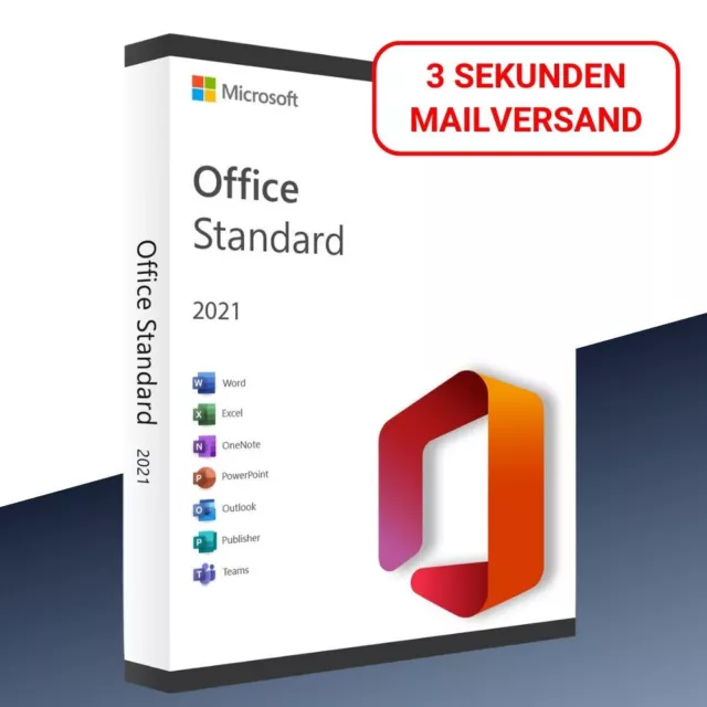 Microsoft Office 2021 Standard Software Sofort E-Mail Versand Kein Abo