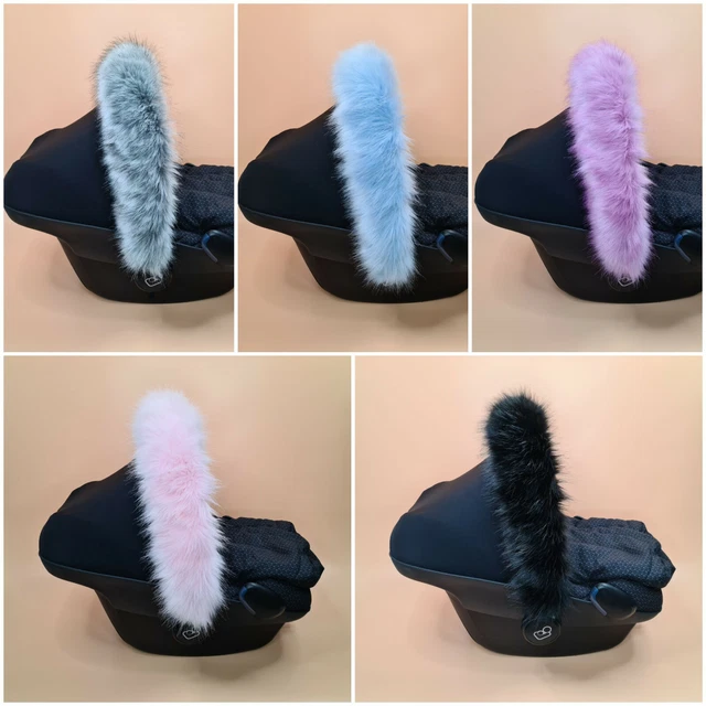 Luxury FAUX FUR Pram Hood Trim fits Maxi Cosi Pebble Icandy Bugaboo Egg Prams