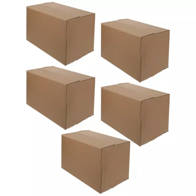 5 Pcs Moving Packing Cartons Flat Packing Boxes Shipping Corrugated Boxes 2