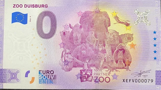 Billet 0 Euro  Zoo Duisburg New Partner Zoo Allemagne 2022 N° Divers  De 85 A 93