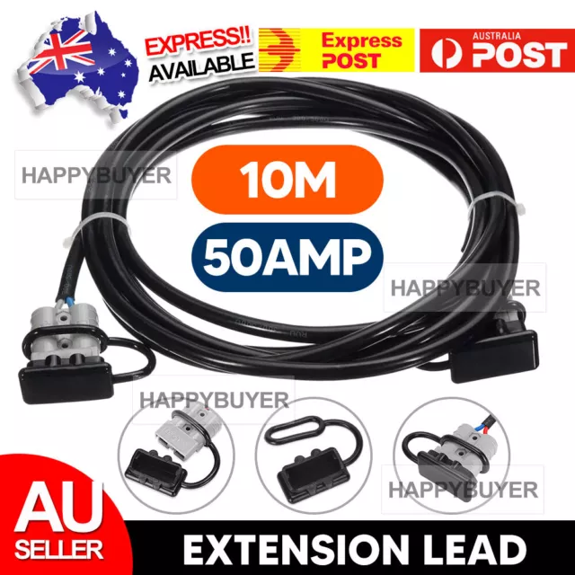 10M 50 AMP Extension Lead 6MM Twin Core Automotive Cable For Anderson Style Plug