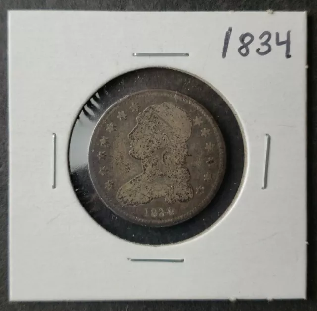 1834 25c Capped Bust Silver Quarter Dollar