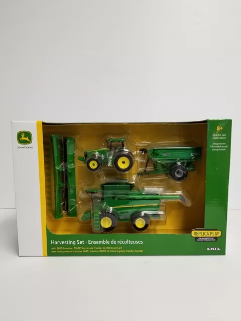 TBE45443 John Deere ERTL 1/64 Harvesting Set Replica Play Toys