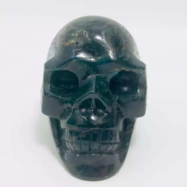 Blue Apatite Skull Healing Crystal Carving 699g 2