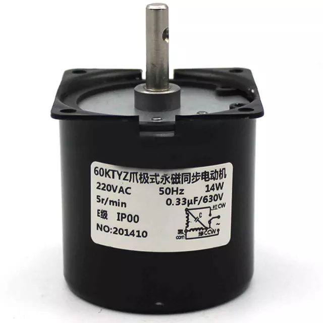 Synchronous Motor 60KTYZ AC 220V 240V 1 to 110 rmp/m CW/CCW 14W Gear Motor