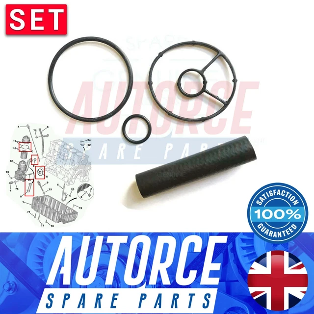 OIL COOLER GASKET Seal Set Fits Ford Focus Mk3 C-Max Mk2 Kuga Mk1 Mk2 ...
