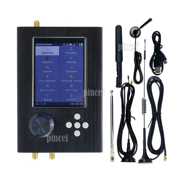 V1.8.x 1MHz-6GHz SDR HackRF One R9 + Portapack H2 + 5 Antenne