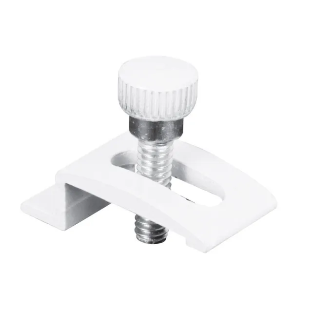 Prime-Line PL 7940 Storm Door Panel Clips with Screws (Pack of 8), 1/4", White