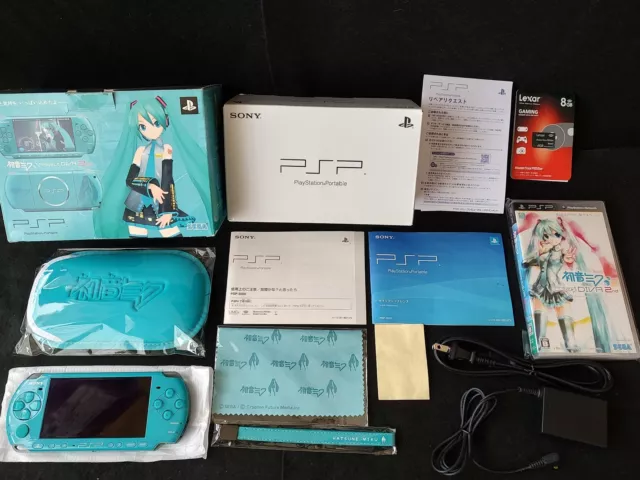 SONY PSP-3000 PSP Hatsune Miku Project Diva 2nd Ippai Pack, working-f0626-