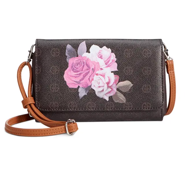 NEW Giani Bernini Signature 26236 Rose Brown Crossbody Wallet