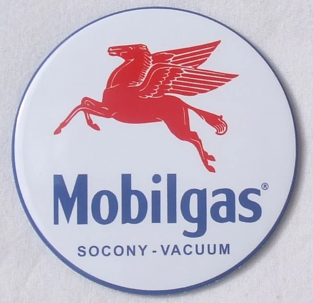 Mobilgas Pegasus XL Tankstellen Werbung Magnet Schild neu und original USA