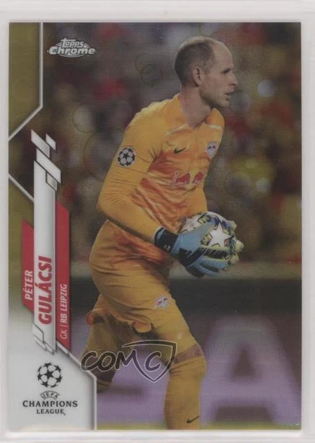 2019-20 Topps Chrome UCL Gold Bubbles Refractor Peter Gulacsi #55