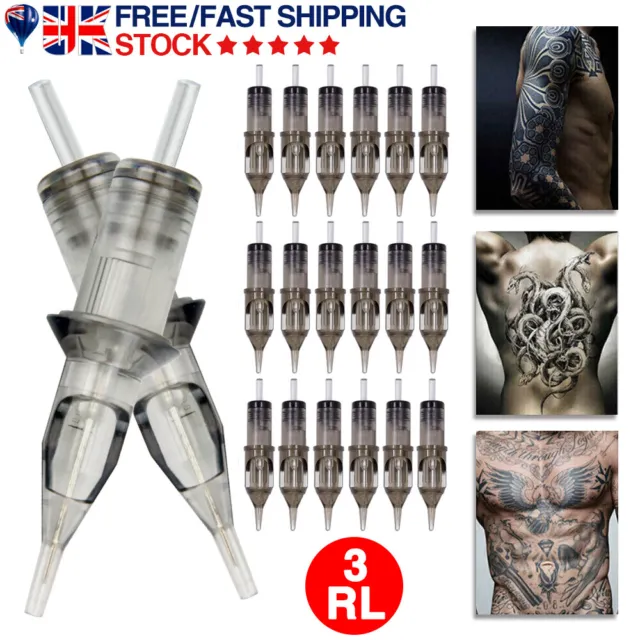 50Pcs Tattoo Needles Pins Assorted Lining and Shading Sizes RL RS M1 10  Sizes