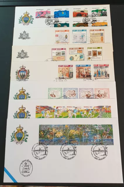 S.Marino-Lotto di FDC Dal 1997 al 2001 Tutte Perfette .Totale 105 buste.Leggi