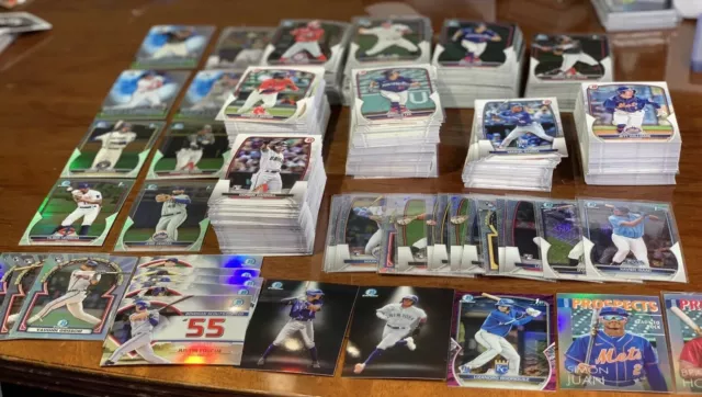 (730) 2023 Bowman Draft Prospect RC Lot - 1st Chrome, 1st Refractor, 1st Paper