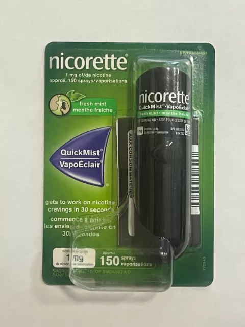 Nicorette QuickMist 1mg 150 Vape Spray Fresh Mint Flavour