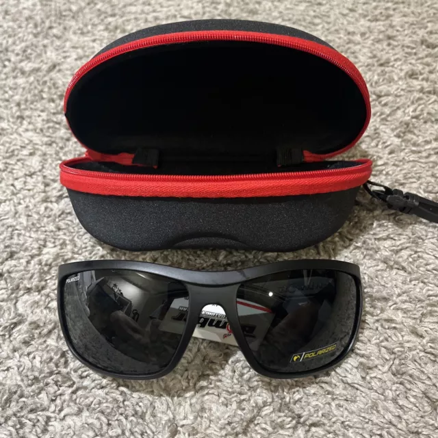 Bomber Floating Eyewear Matte Black Frames With Polarized Lens And Hard Case