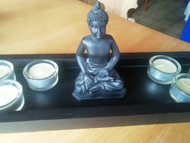 Buddah Deko Figur Mit Teelichtern 2