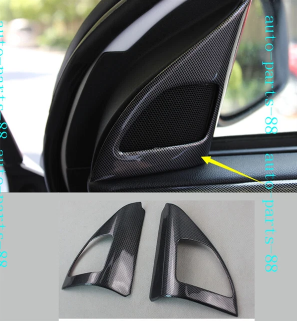 Carbon Fiber Car A pillar Audio Speaker trim For Mitsubishi Lancer Evo 2008-2017