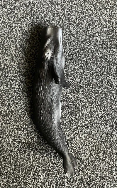 Figurine Sperm Whale Cachalot Schleich 14764 - Animal Marin Réaliste Peint à La Main - Collection Dinosaures Et Animaux