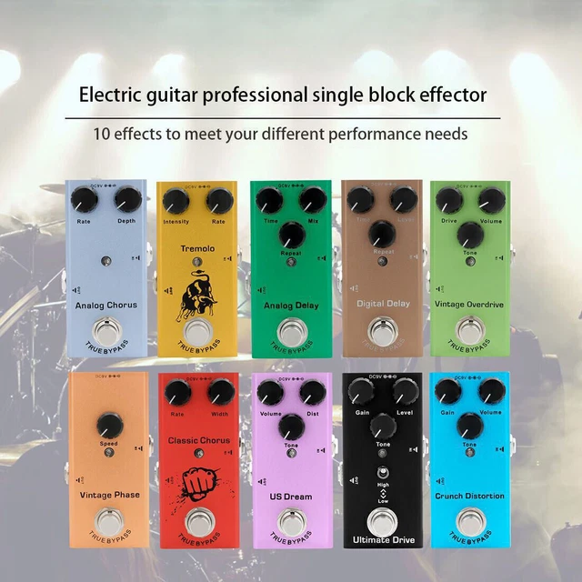 Pedale Booster FLAMMA FC18 Per Chitarra/Basso - Compact, True Bypass, 20dB Boost - Foto 5