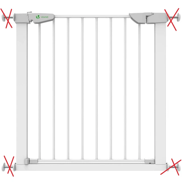 Rejilla de protección de escaleras VOUNOT para niños, perros y gatos 75-84cm