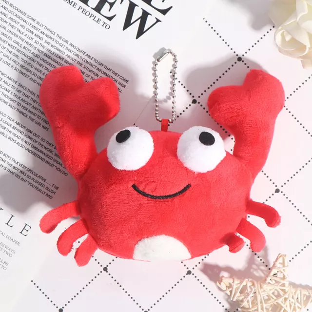 Red Crab Plush Toy Pendant Keychain stuffed Plush Toy cute Animal Stuff.qsURU Sb