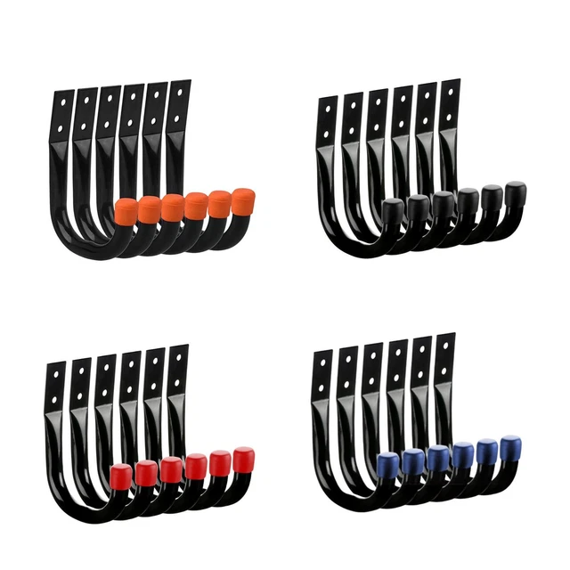 Rangement Garage CSPARKV Crochets De Rangement Robustes Pour Garage, Support Mural Universel Support Mural En U Crochets A Suspendre Pour Velo Chaise Echelle Tuyau Outils Abri De Jardin 83130217 Rangement Outils