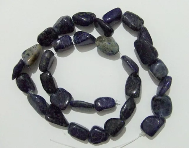 1filo /40cm pietra a sasso di lapislazzuli naturale 8-13mmx4-6mm  bijoux